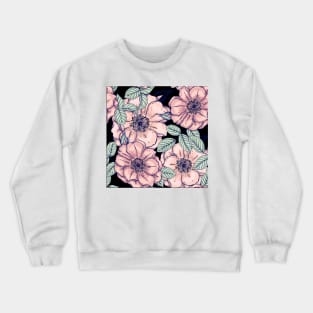 white flower Crewneck Sweatshirt